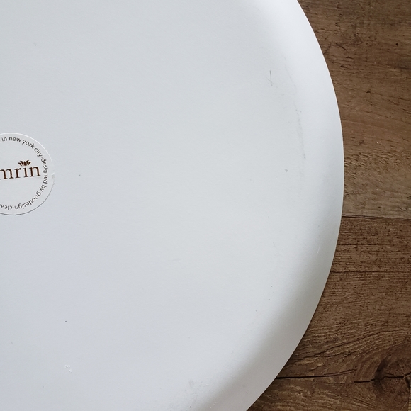 RARE Simrin Surya Cotton Vinyl 14" Serving Tray Brown White MCM - Picture 4 of 6